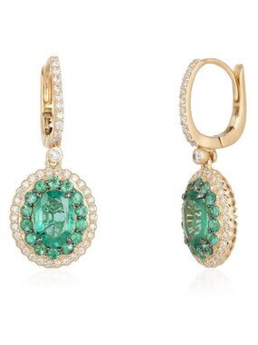 Dreams Diamond 14K (or 18k upon request) Yellow Gold Radiant Drop Earrings